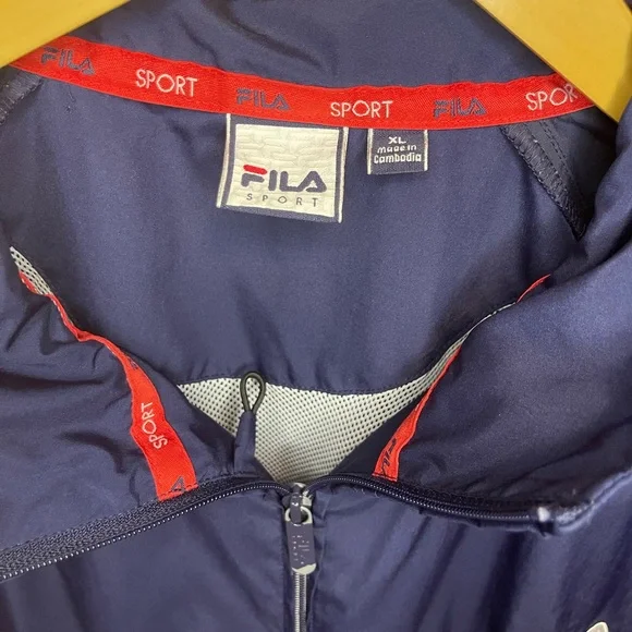 Fila Sport Navy and White Windbreaker - Picture 2 of 3